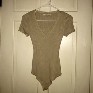 Abercrombie & Fitch Tan bodysuit, Size XS
